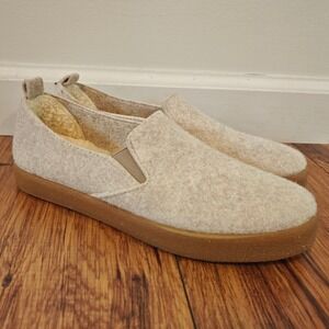 DNA Sustainable Wool Slip On Gum Sole Shoe Neutral Tan Women's 38 Casual Office